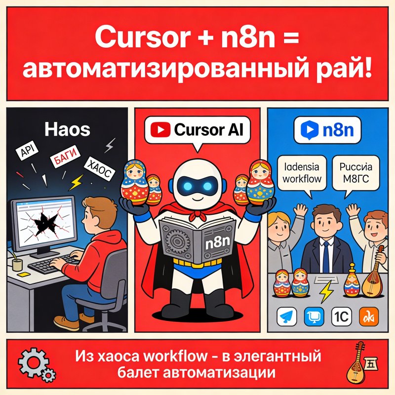 Cursor для рефакторинга: как ИИ чинит старые воркфлоу в n8n