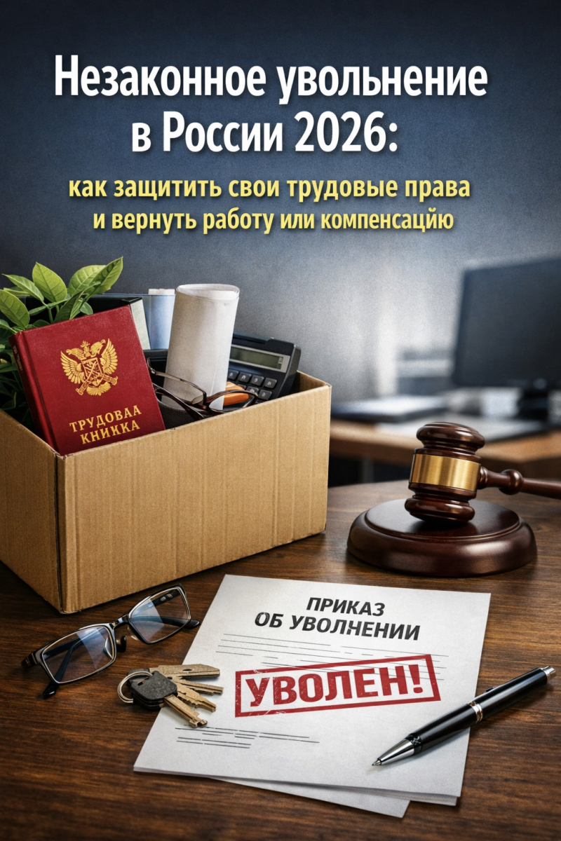 Незаконное увольнение в России 2026: как защитить свои трудовые права и вернуть работу или компенсацию