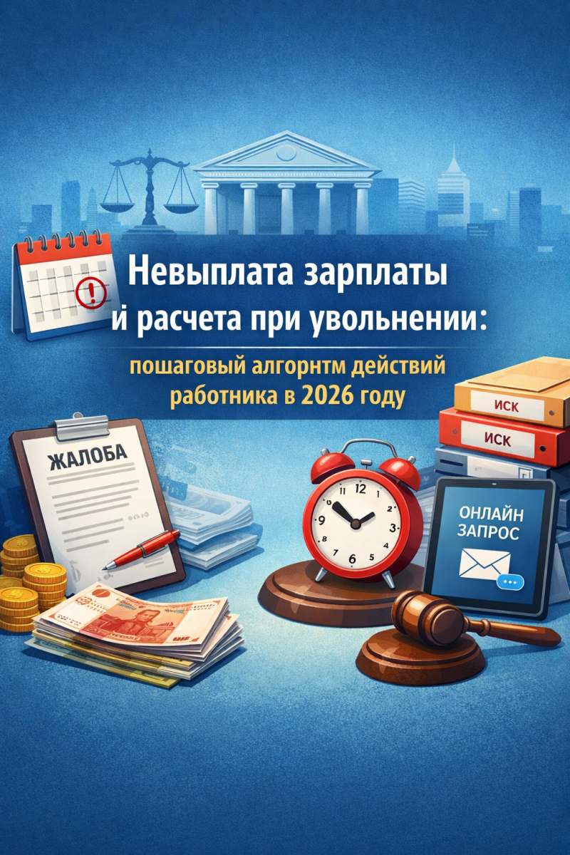 Невыплата зарплаты и расчета при увольнении: пошаговый алгоритм действий работника в 2026 году