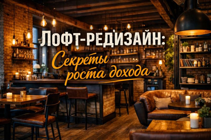 Дизайн кафе в стиле лофт: как увеличить выручку после редизайна