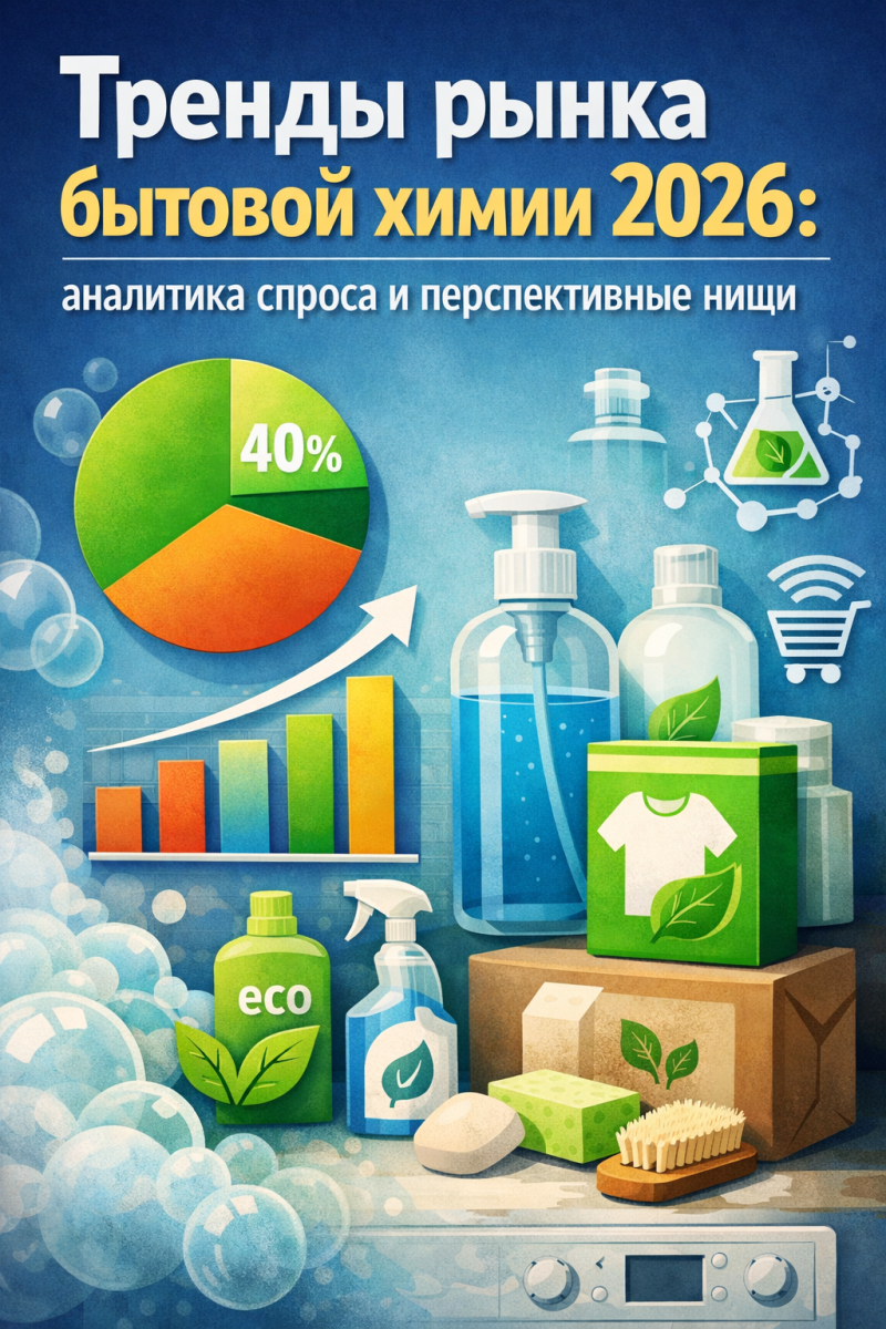 Тренды рынка бытовой химии 2026: аналитика спроса и перспективные ниши