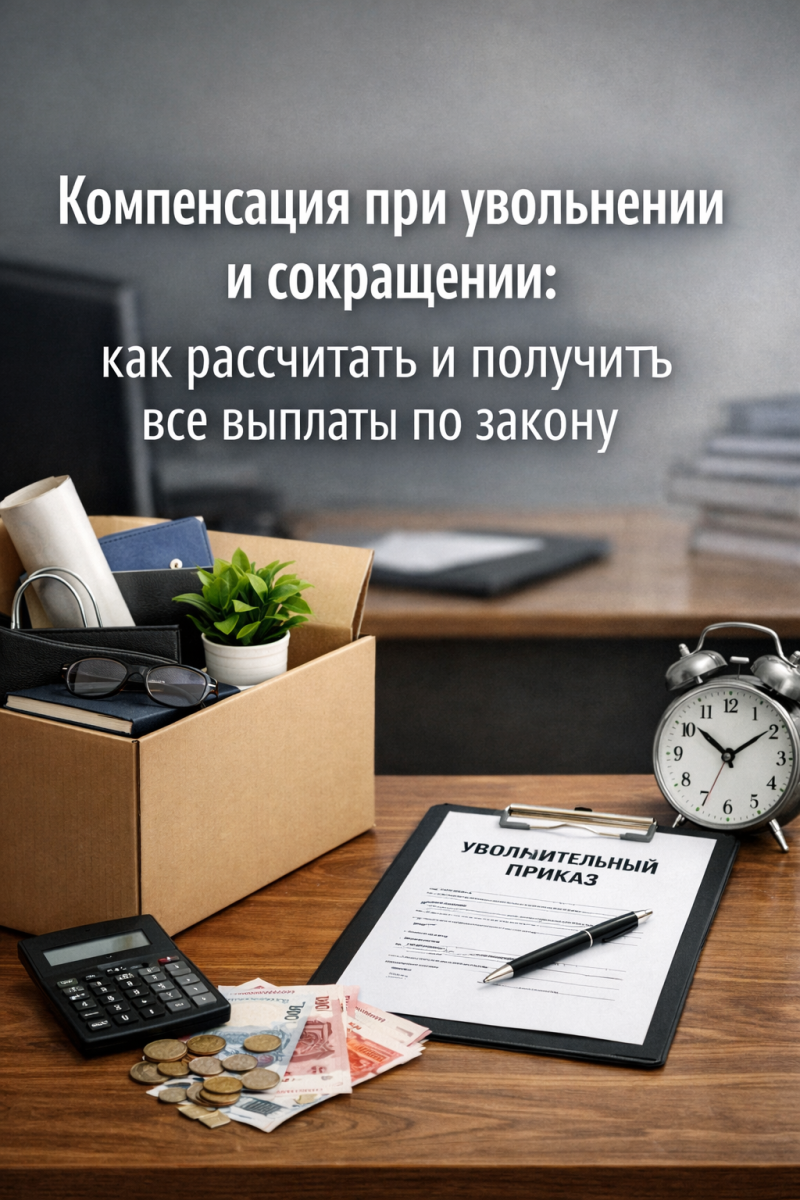 Компенсация при увольнении и сокращении: как рассчитать и получить все выплаты по закону