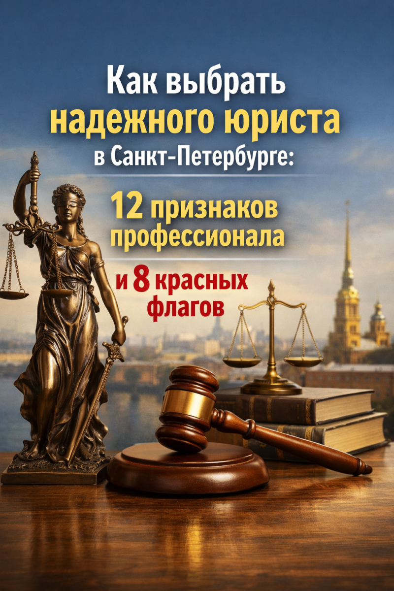Как выбрать надежного юриста в Санкт‑Петербурге: 12 признаков профессионала и 8 красных флагов