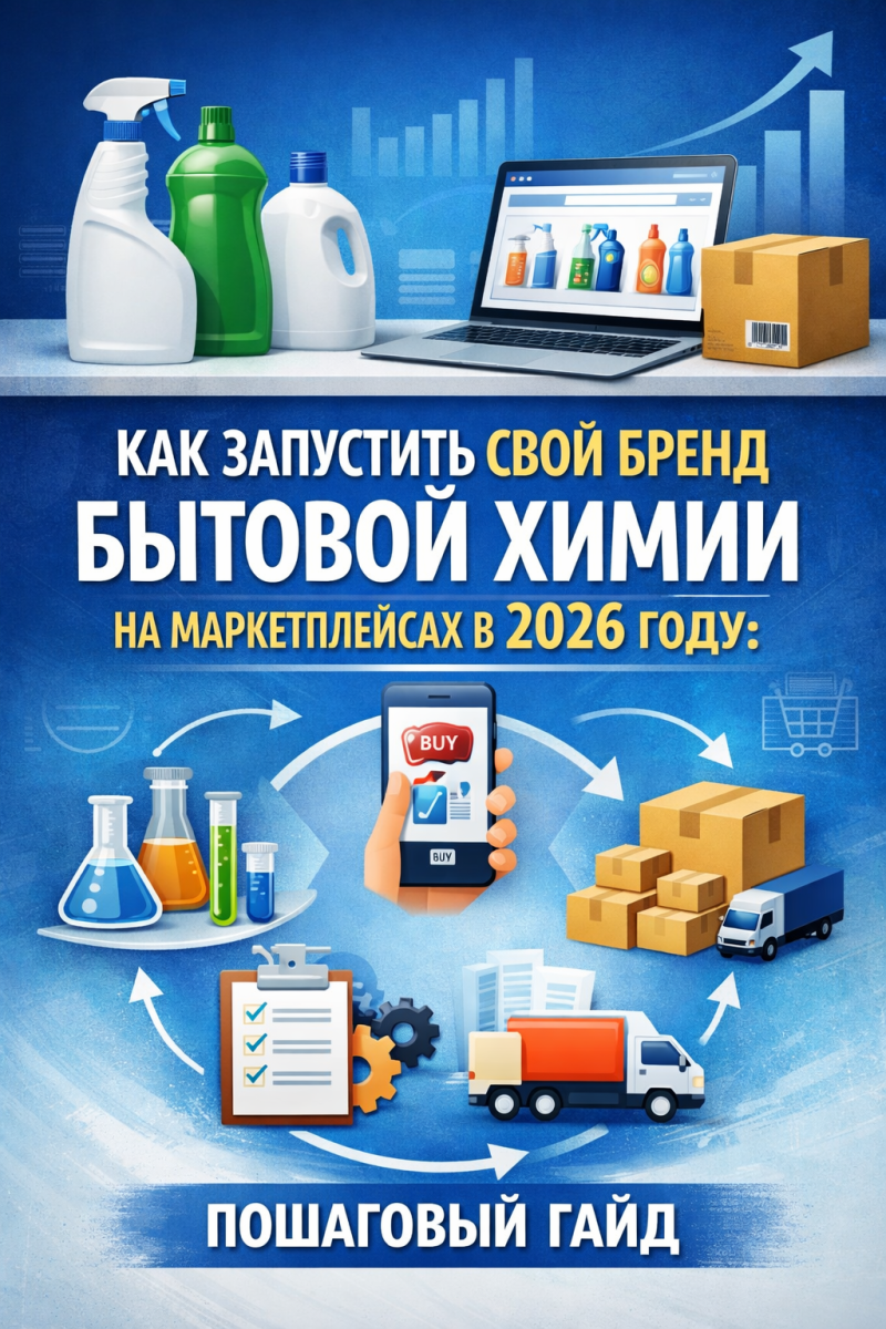 Как запустить свой бренд бытовой химии на маркетплейсах в 2026 году: пошаговый гайд