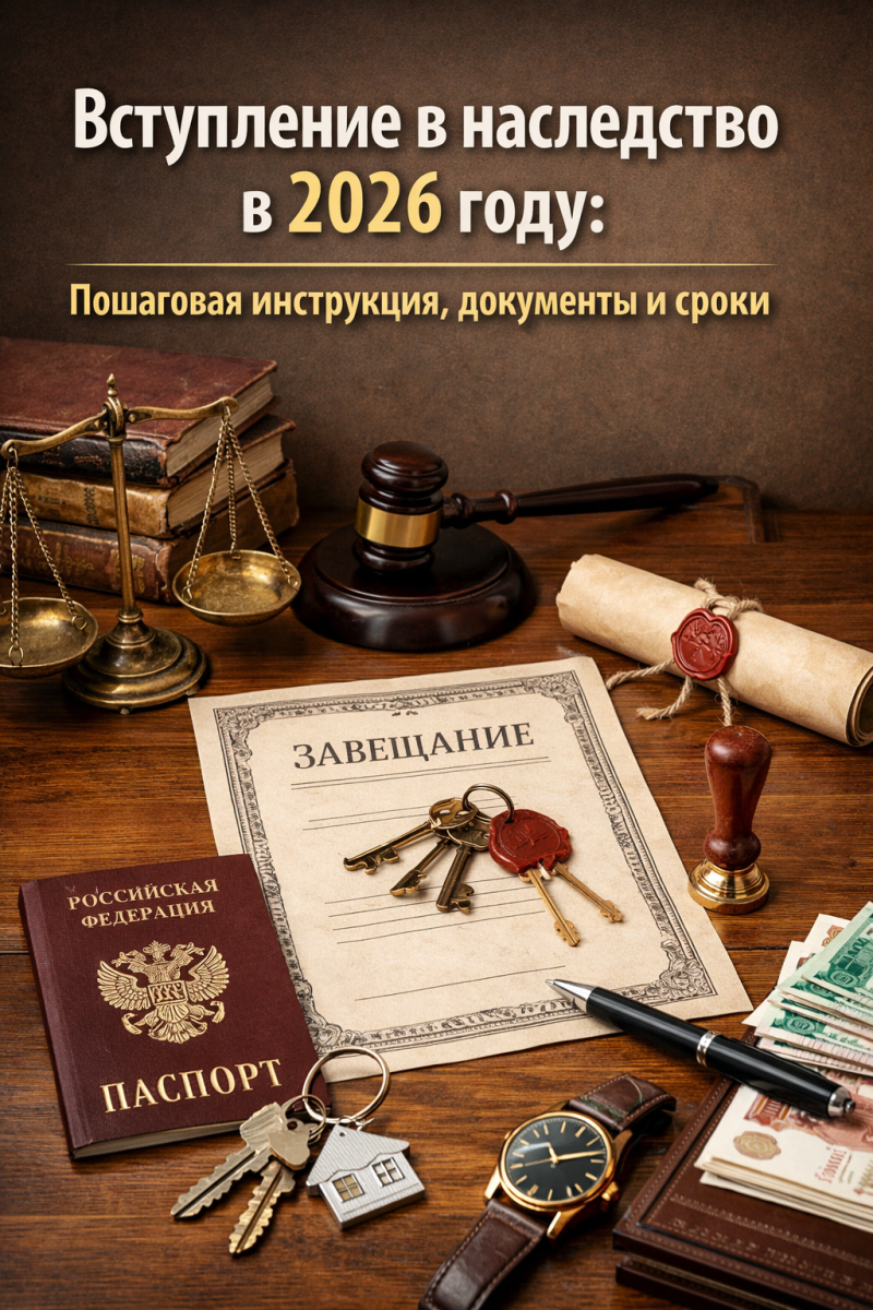 Вступление в наследство в 2026 году: пошаговая инструкция, документы и сроки