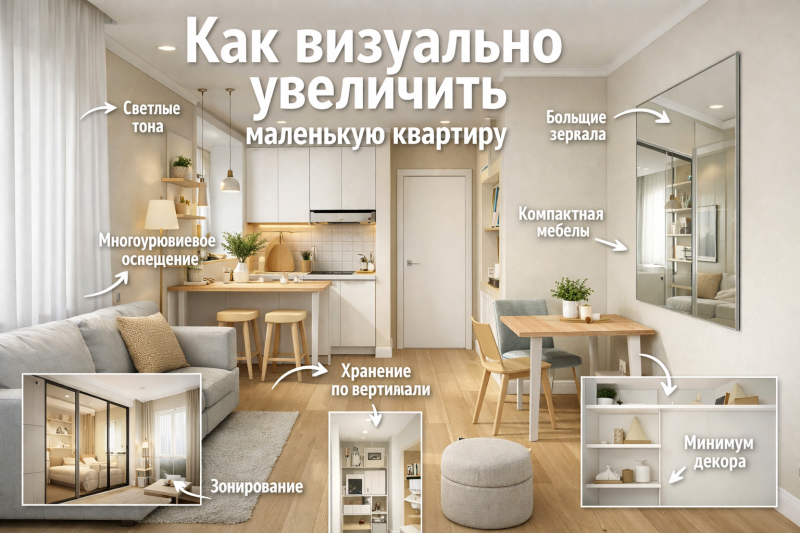 Как визуально увеличить маленькую квартиру