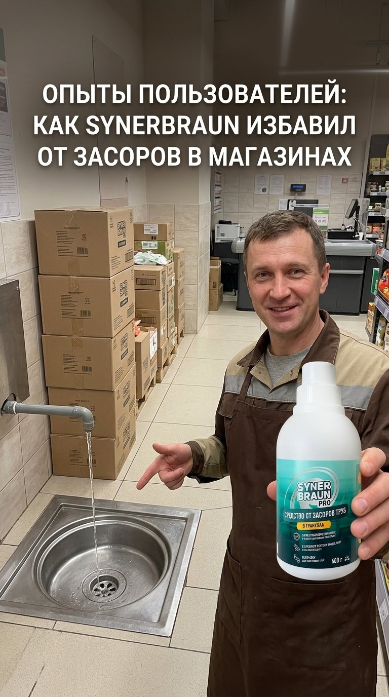 Опыты пользователей: как SynerBraun избавил от засоров в магазинах