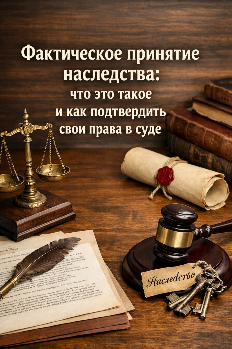 Фактическое принятие наследства: что это такое и как подтвердить свои права в суде