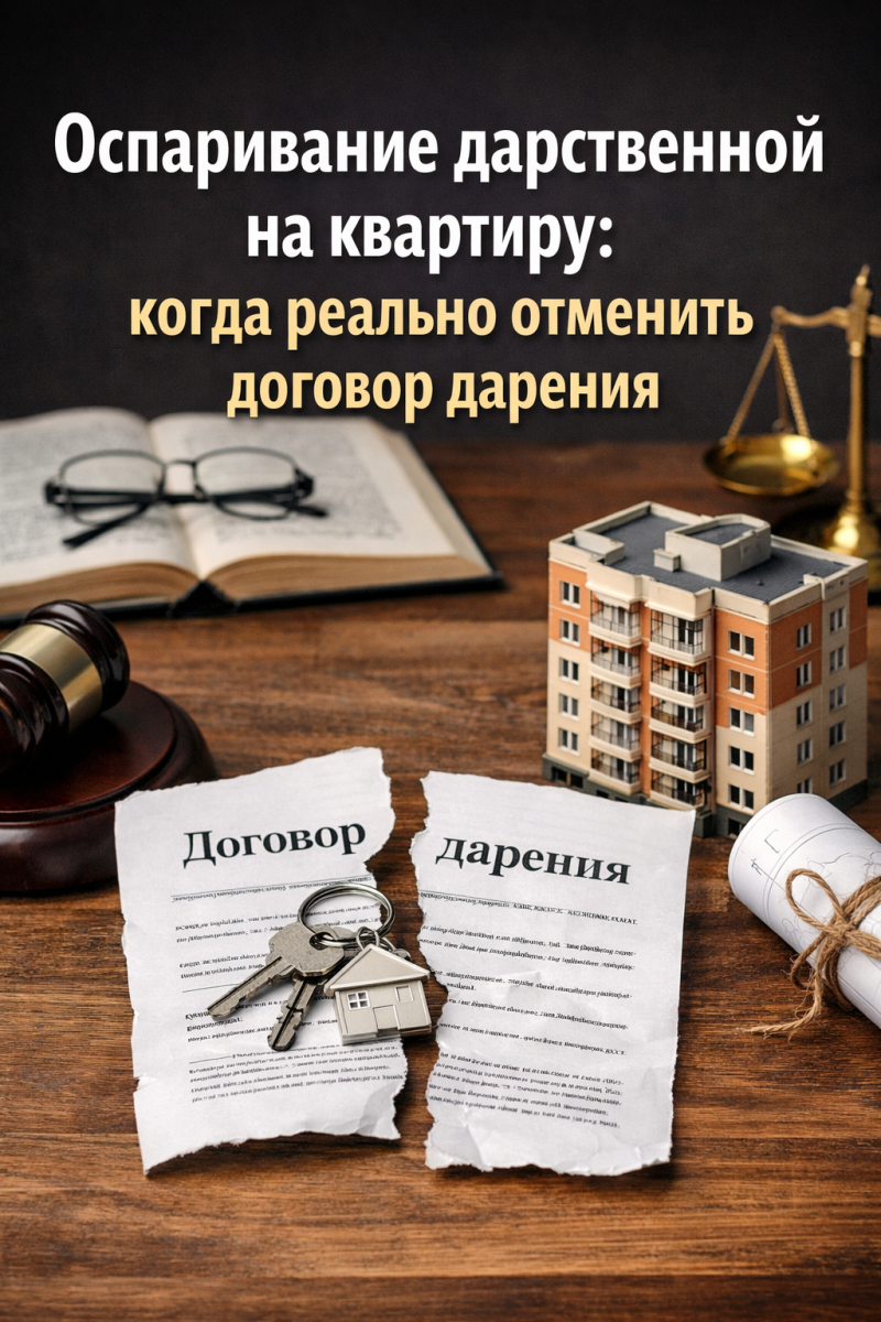 Оспаривание дарственной на квартиру: когда реально отменить договор дарения
