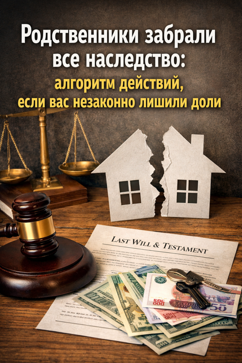Родственники забрали все наследство: алгоритм действий, если вас незаконно лишили доли