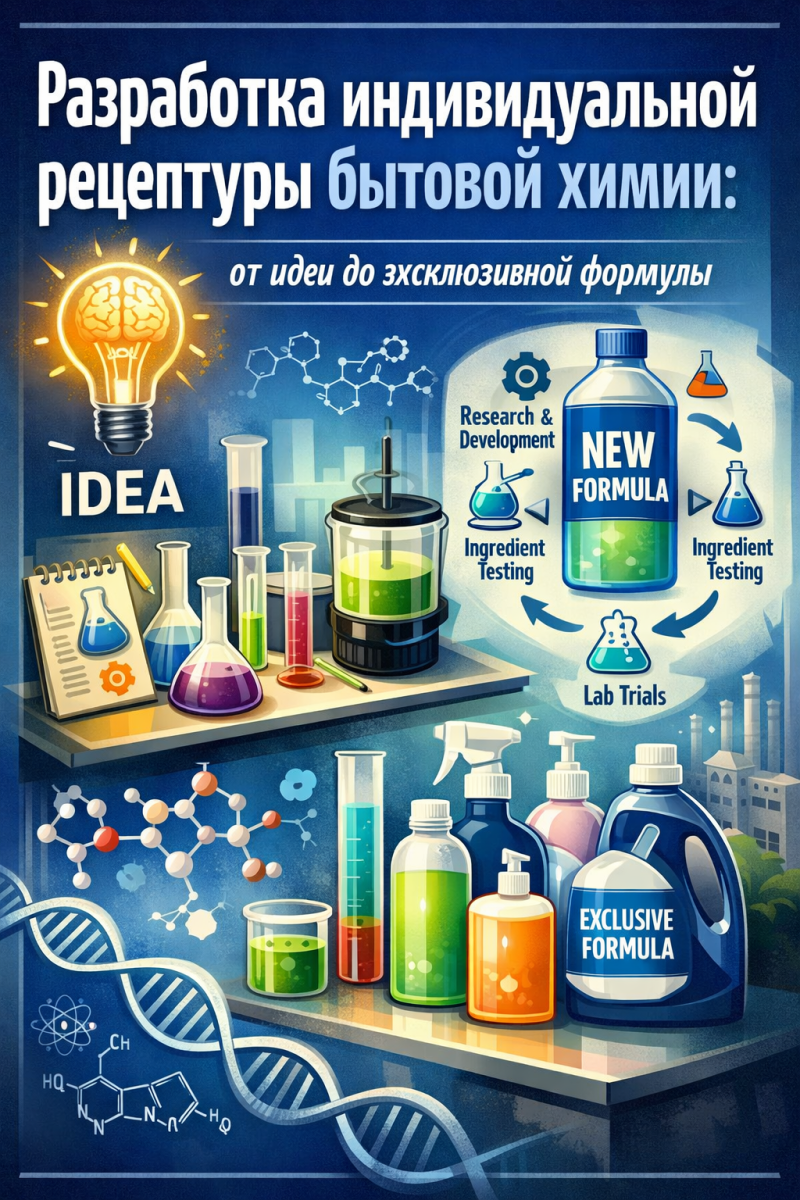 Разработка индивидуальной рецептуры бытовой химии: от идеи до эксклюзивной формулы