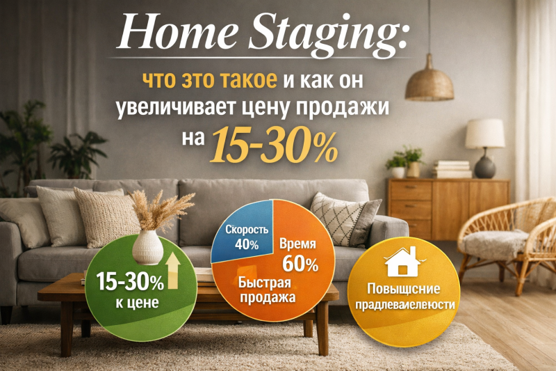 Home Staging: что это такое и как он увеличивает цену продажи на 15-30%