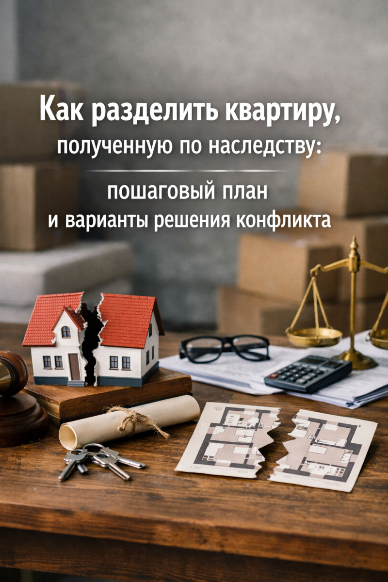 Как разделить квартиру, полученную по наследству: пошаговый план и варианты решения конфликта
