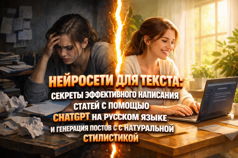 Нейросети для текста: секреты эффективного написания статей с помощью chatgpt на русском языке и генерация постов с натуральной стилистикой