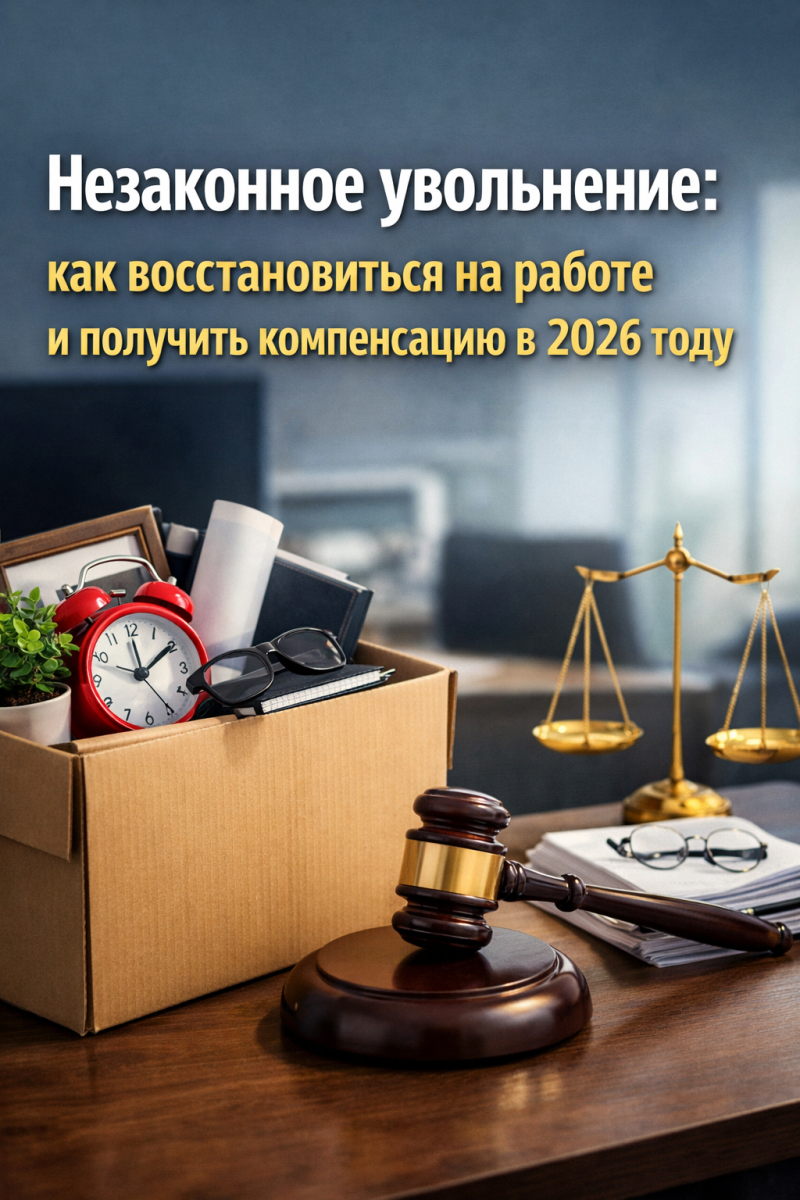 Незаконное увольнение: как восстановиться на работе и получить компенсацию в 2026 году