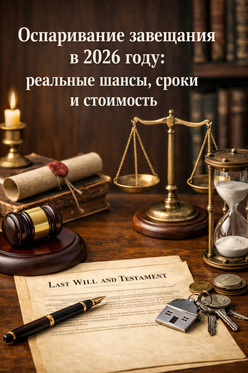 Оспаривание завещания в 2026 году: реальные шансы, сроки и стоимость