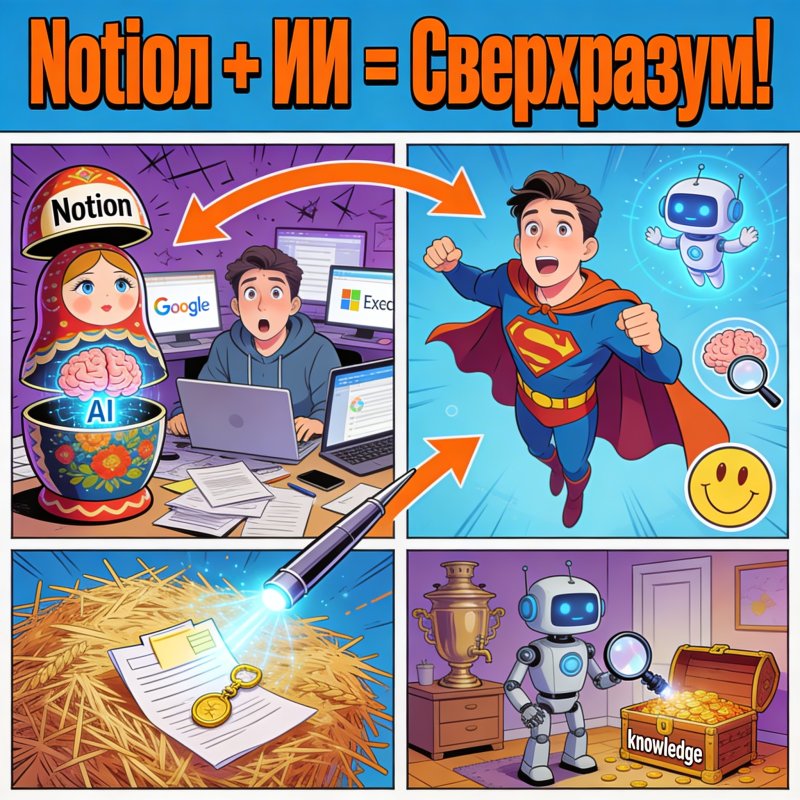 Создание внутренней базы знаний на Notion + ИИ-поиск