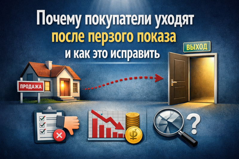 Почему покупатели уходят после первого показа и как это исправить