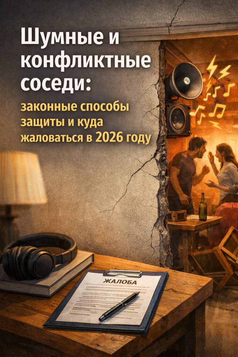 Шумные и конфликтные соседи: законные способы защиты и куда жаловаться в 2026 году