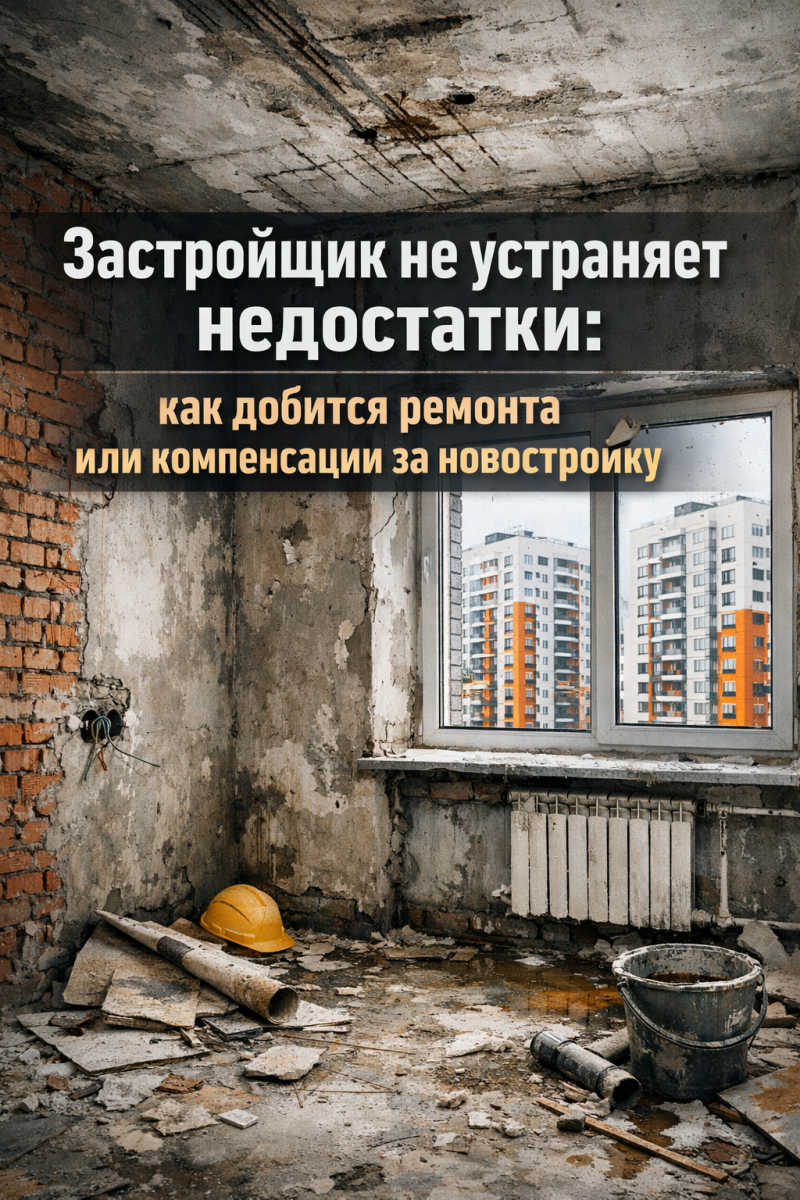 Застройщик не устраняет недостатки: как добиться ремонта или компенсации за новостройку