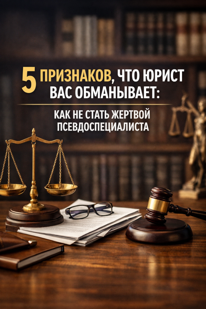 5 признаков, что юрист вас обманывает: как не стать жертвой псевдоспециалиста