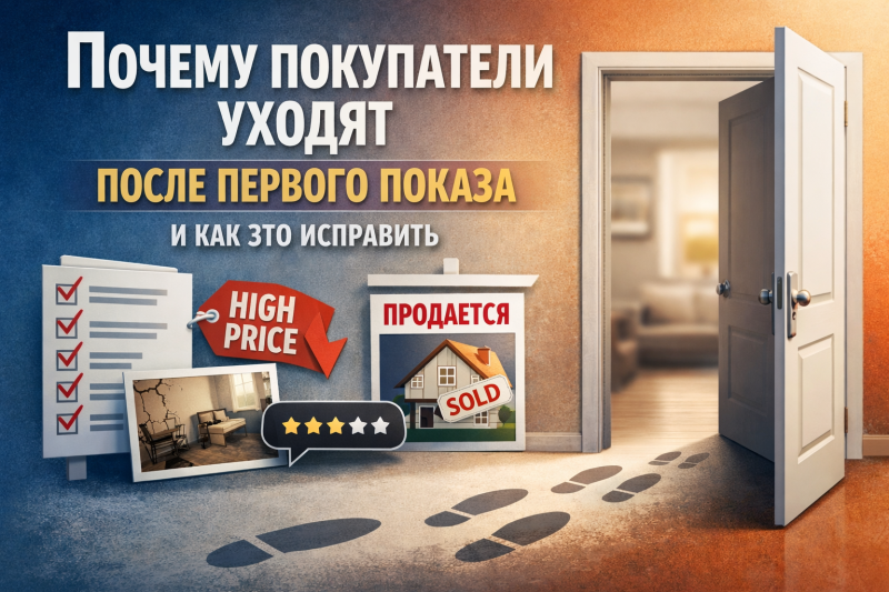 Почему покупатели уходят после первого показа и как это исправить