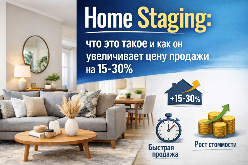 Home Staging: что это такое и как он увеличивает цену продажи на 15-30%