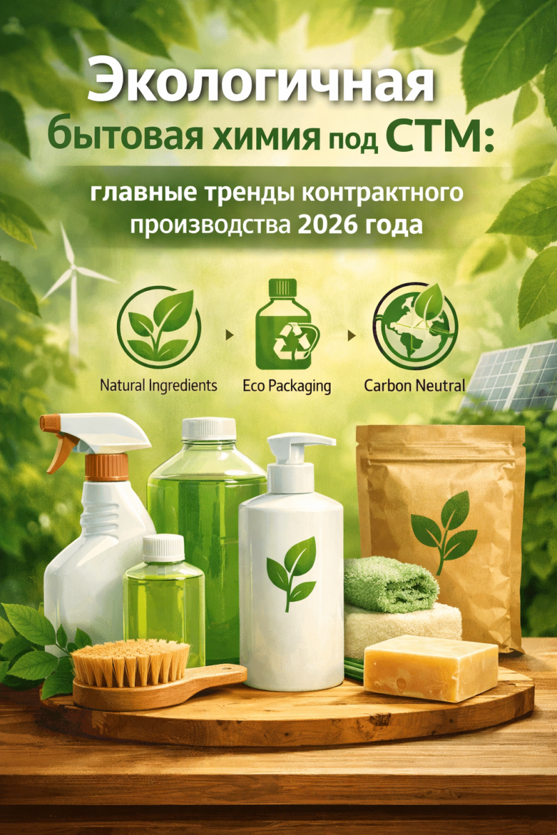 Экологичная бытовая химия под СТМ: главные тренды контрактного производства 2026 года