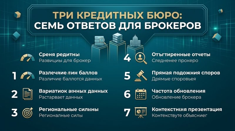 «Топ‑7 вопросов брокеров о трёх бюро кредитных историй (и короткие ответы)»