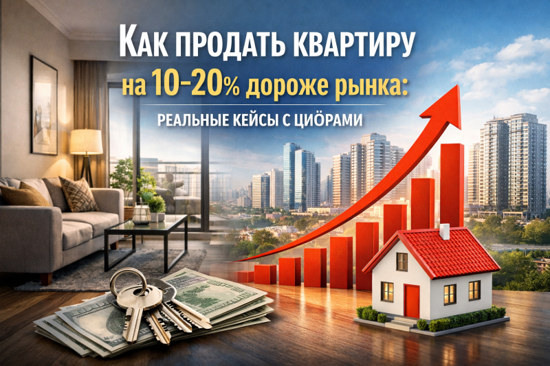 Как продать квартиру на 10-20% дороже рынка: реальные кейсы с цифрами