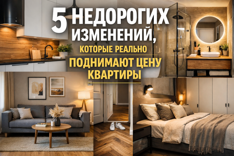 5 недорогих изменений, которые реально поднимают цену квартиры