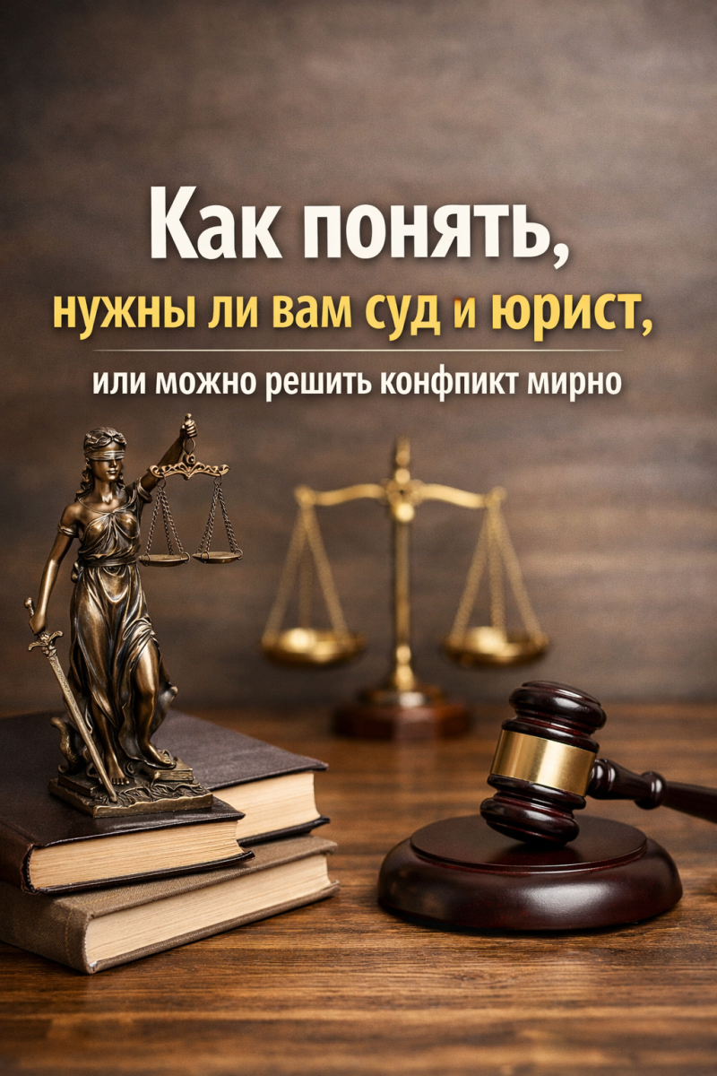 Как понять, нужны ли вам суд и юрист, или можно решить конфликт мирно