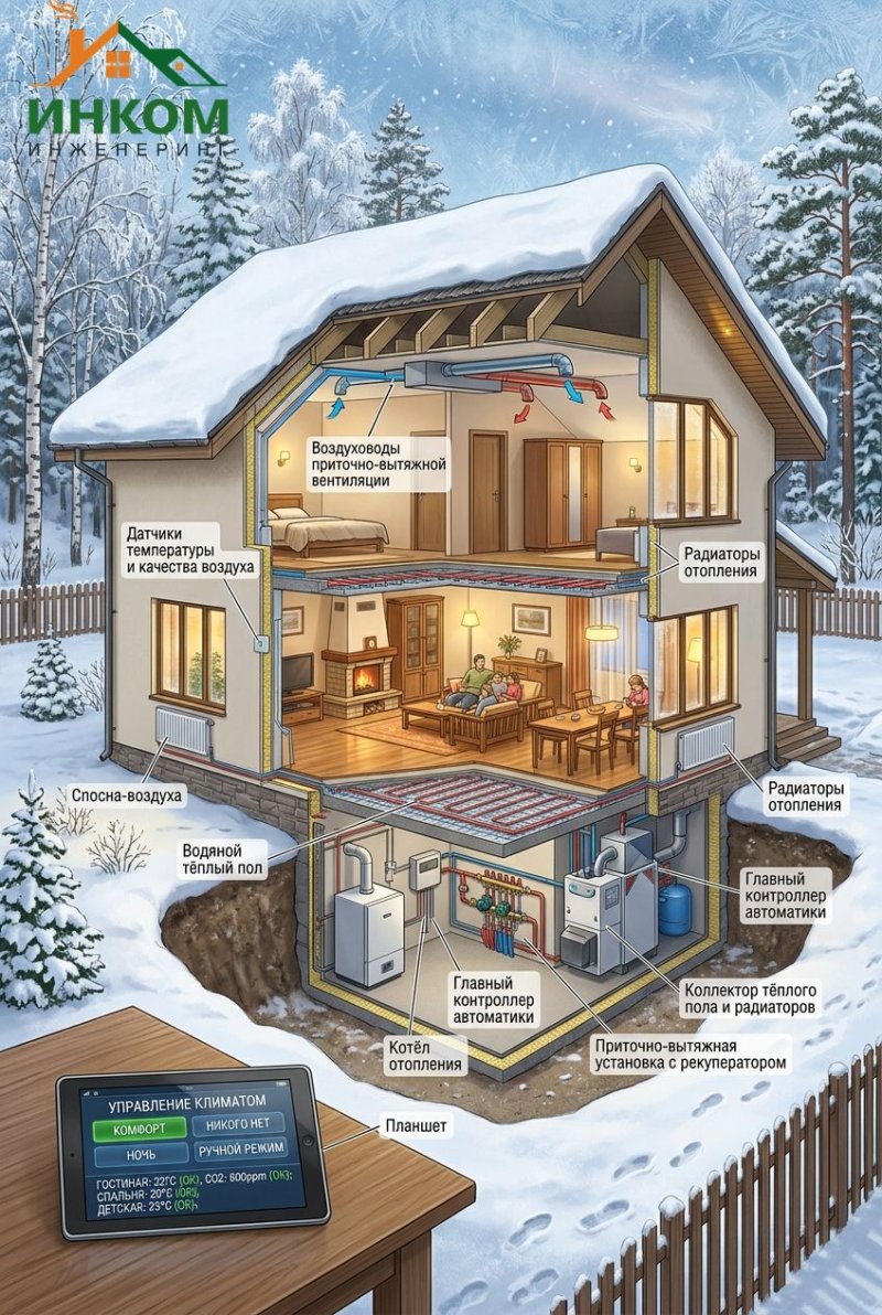 Умный дом для отопления и вентиляции: сценарии автоматизации и экономии