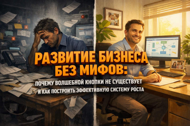 Развитие бизнеса без мифов: почему волшебной кнопки не существует и как построить эффективную систему роста