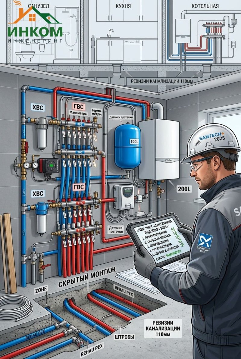 Сантехника под ключ для загородного дома: этапы, цены, советы 2025