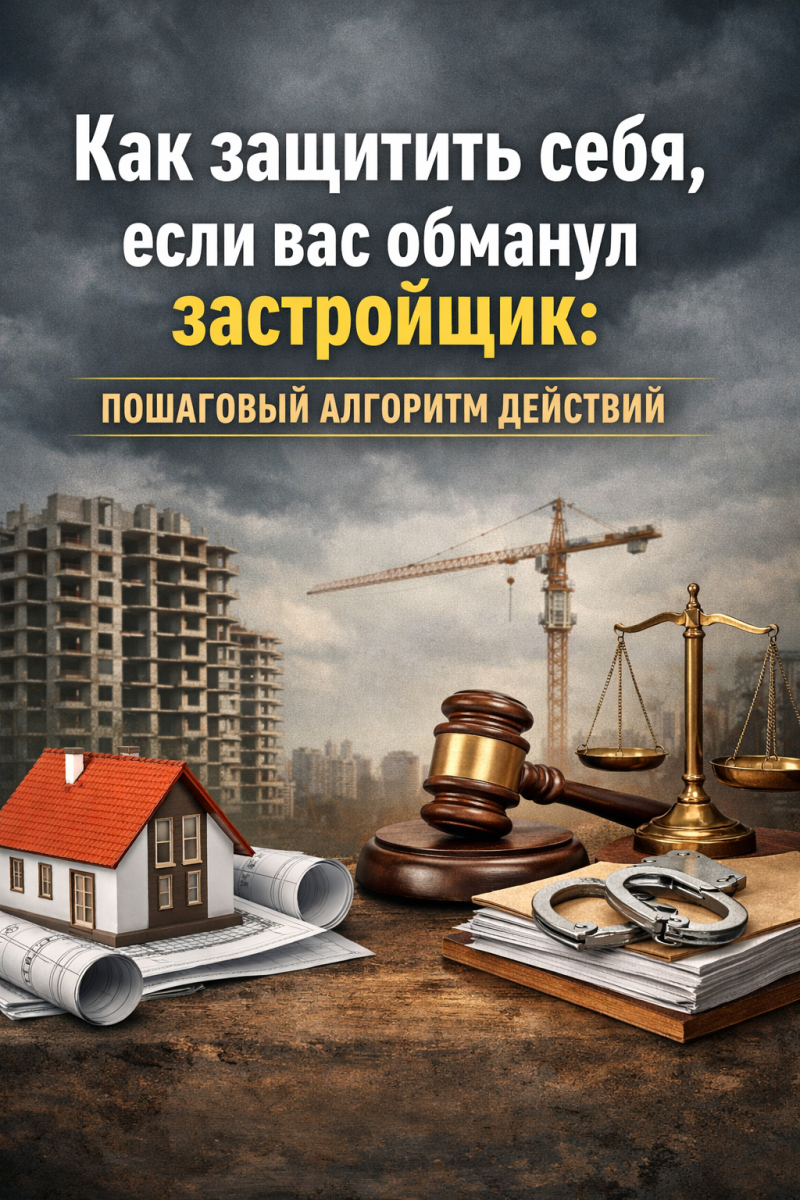 Как защитить себя, если вас обманул застройщик: пошаговый алгоритм действий