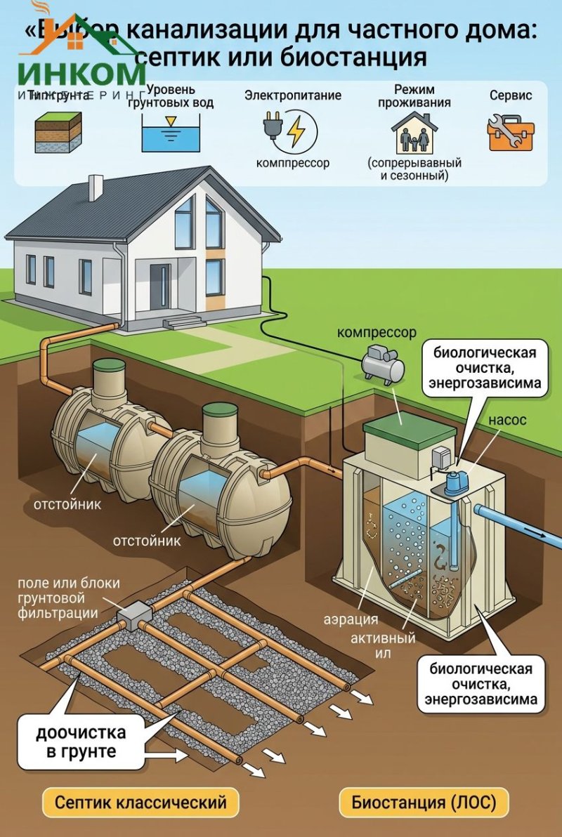 Как выбрать надежную систему канализации для частного дома: сравнение септик и биоочистка