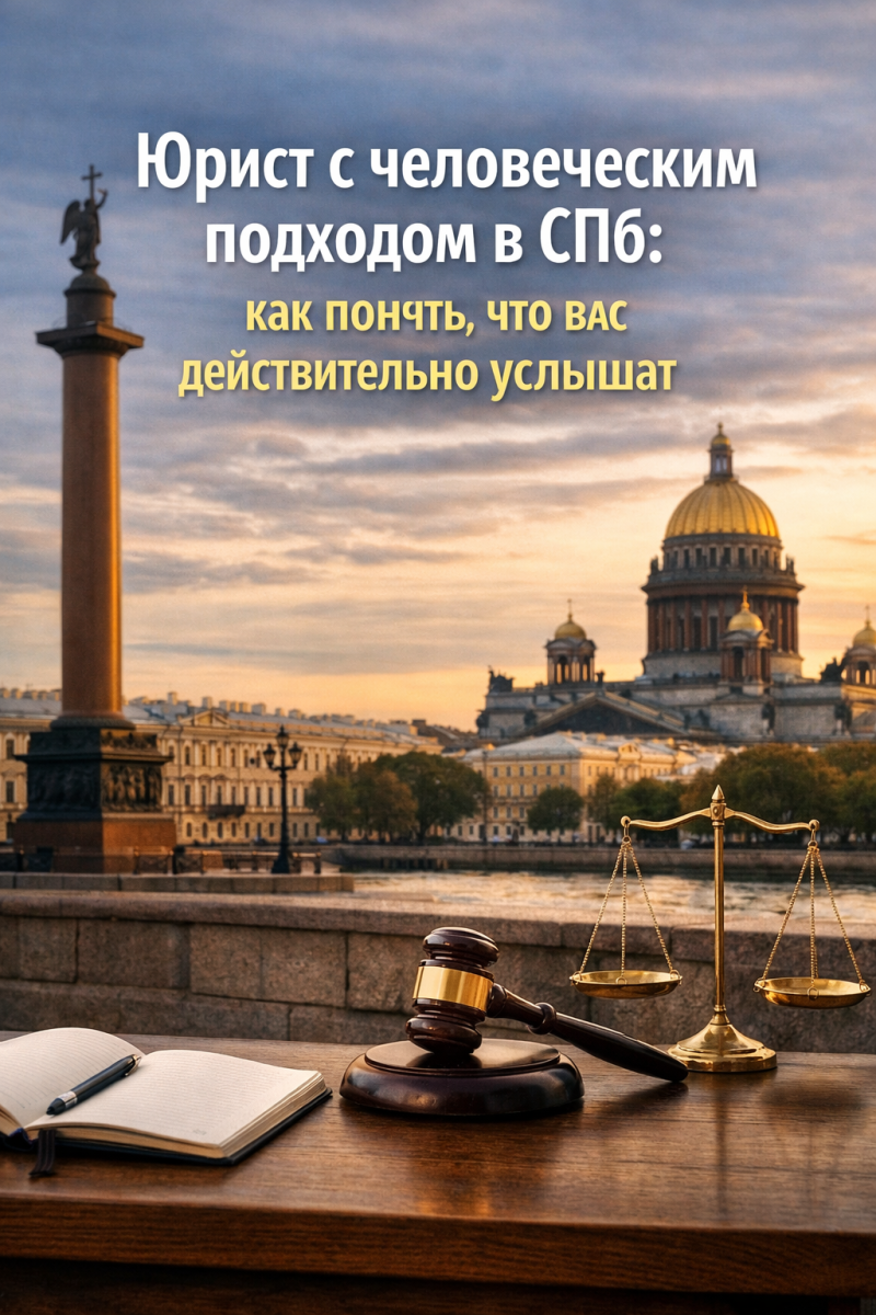Юрист с человеческим подходом в СПб: как понять, что вас действительно услышат