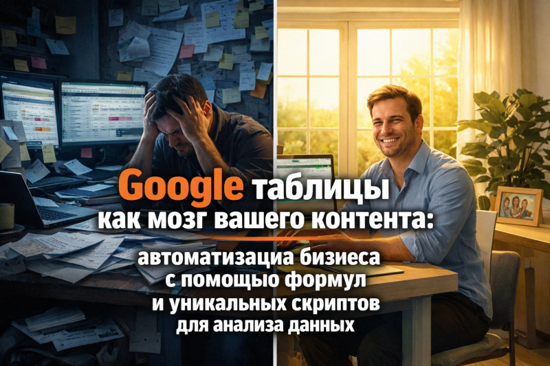 Google таблицы как мозг вашего контента: автоматизация бизнеса с помощью формул и уникальных скриптов для анализа данных