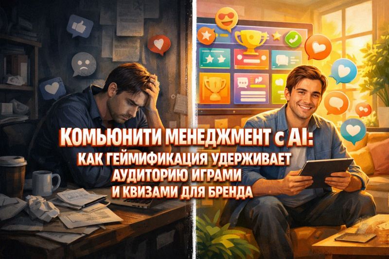 Комьюнити менеджмент с AI: как геймификация удерживает аудиторию играми и квизами для бренда