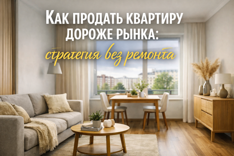 Как продать квартиру дороже рынка: стратегия без ремонта