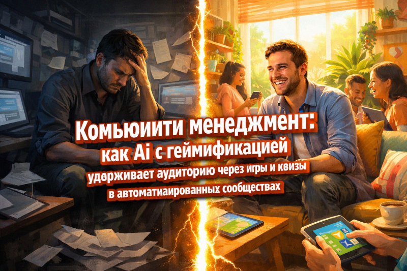 Комьюнити менеджмент: как AI с геймификацией удерживает аудиторию через игры и квизы в автоматизированных сообществах