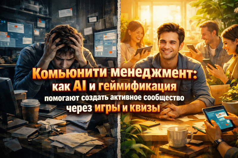 Комьюнити менеджмент: как AI и геймификация помогают создать активное сообщество через игры и квизы