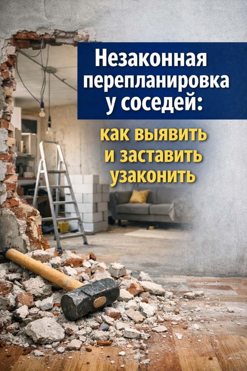 Незаконная перепланировка у соседей: как выявить и заставить узаконить