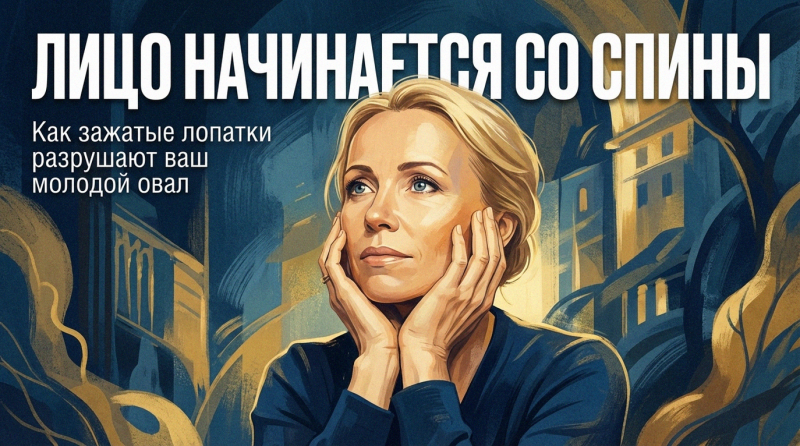 Овал лица: как осанка и лопатки помогают вернуть молодость