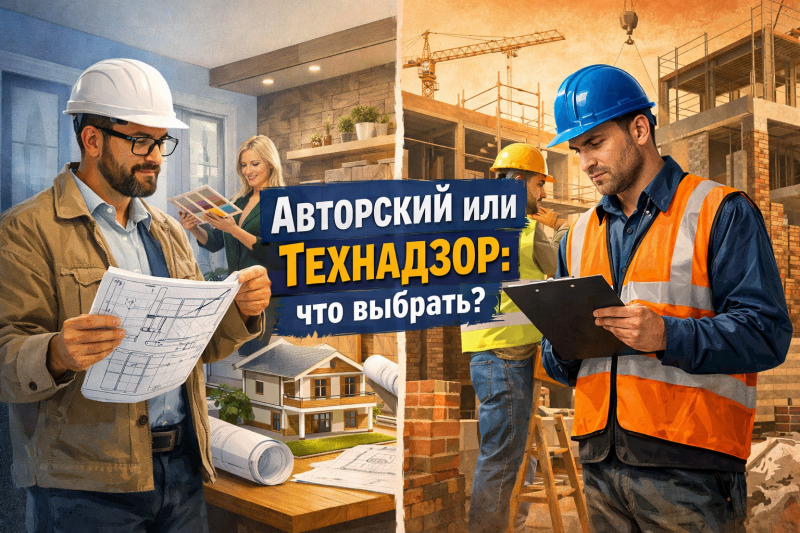 Авторский надзор или технадзор? Объясняем, в чем разница и зачем платить за первого