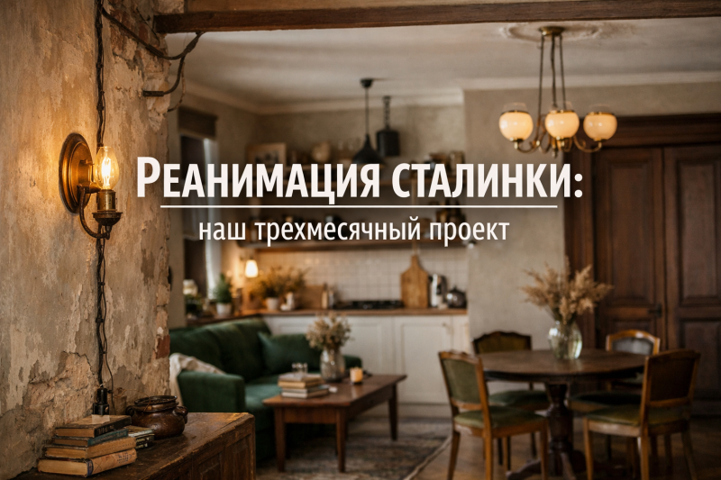 Кривые стены, старая проводка и 3 месяца на спасение: как мы реанимировали квартиру в «сталинке» на Петроградской