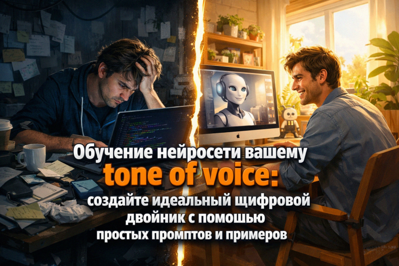 Обучение нейросети вашему tone of voice: создайте идеальный цифровой двойник с помощью простых промптов и примеров