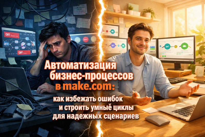 Автоматизация бизнес-процессов в make.com: как избежать ошибок и строить умные циклы для надежных сценариев