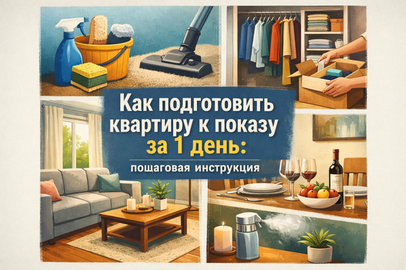 Как подготовить квартиру к показу за 1 день: пошаговая инструкция